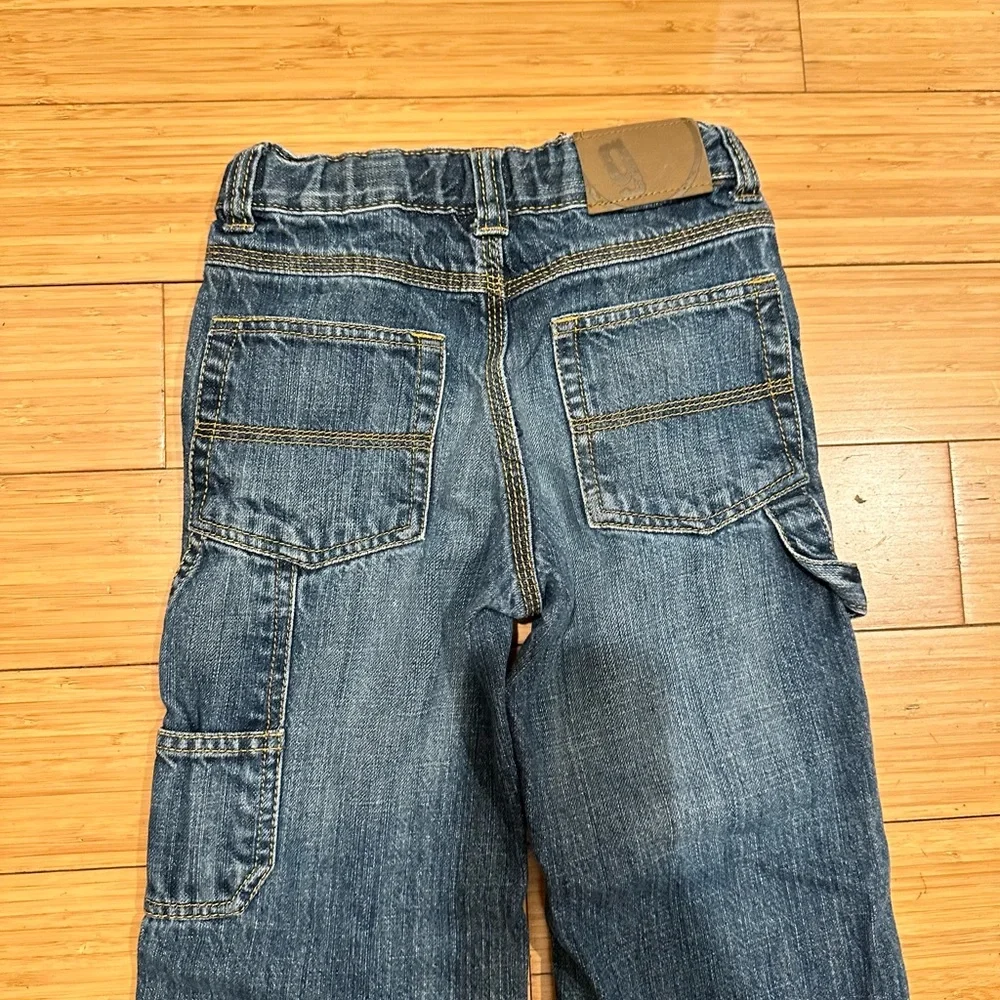 Gymboree Boys Loose Fit Carpenter Jeans Blue Denim Size 5